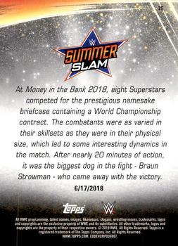 2019 Topps WWE SummerSlam #75 Braun Strowman Wins the Men's Money in the Bank Contract Back