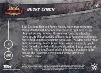 2019 Topps Now WWE #18 Becky Lynch Back