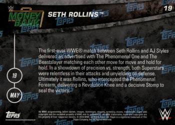 2019 Topps Now WWE #19 Seth Rollins Back