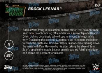 2019 Topps Now WWE #26 Brock Lesnar Back