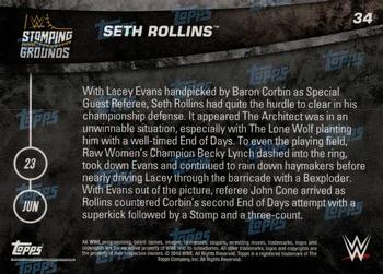 2019 Topps Now WWE #34 Seth Rollins Back