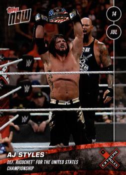 2019 Topps Now WWE #36 AJ Styles Front