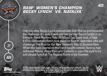 2019 Topps Now WWE #40 Becky Lynch / Natalya Back