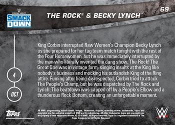 2019 Topps Now WWE #69 The Rock / Becky Lynch / King Corbin Back