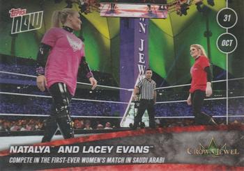 2019 Topps Now WWE #79 Natalya / Lacey Evans Front
