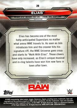 2019 Topps WWE RAW - Bronze #28 Elias Back