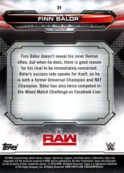 2019 Topps WWE RAW - Bronze #31 Finn Balor Back
