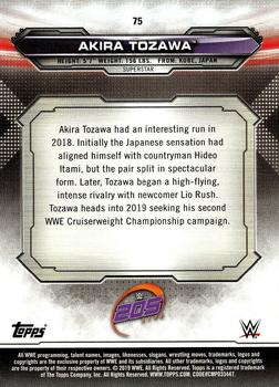 2019 Topps WWE RAW - Bronze #75 Akira Tozawa Back