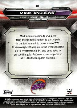 2019 Topps WWE RAW - Bronze #83 Mark Andrews Back