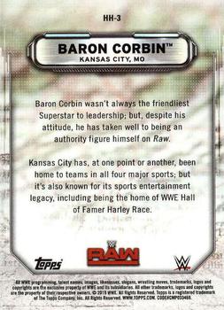 2019 Topps WWE RAW - Hometown Heroes #HH-3 Baron Corbin Back