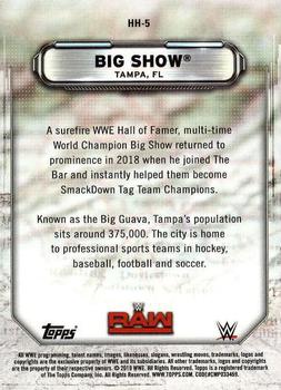 2019 Topps WWE RAW - Hometown Heroes #HH-5 Big Show Back