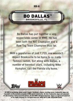 2019 Topps WWE RAW - Hometown Heroes #HH-6 Bo Dallas Back