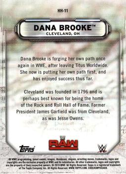 2019 Topps WWE RAW - Hometown Heroes #HH-11 Dana Brooke Back