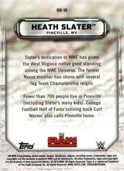 2019 Topps WWE RAW - Hometown Heroes #HH-18 Heath Slater Back