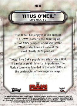 2019 Topps WWE RAW - Hometown Heroes #HH-38 Titus O'Neil Back