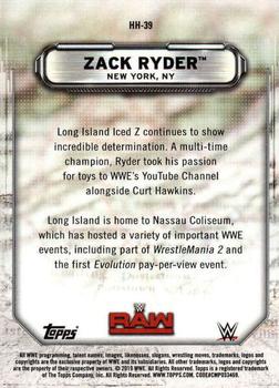 2019 Topps WWE RAW - Hometown Heroes #HH-39 Zack Ryder Back