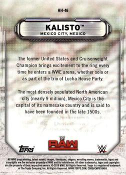 2019 Topps WWE RAW - Hometown Heroes #HH-46 Kalisto Back