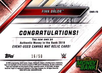 2019 Topps WWE RAW - Mat Relics Blue #DMR-FB Finn Bálor Back