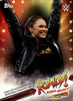 2019 Topps WWE RAW - Rowdy Ronda Rousey Spotlight (Part 2) #11 Ronda Rousey Front