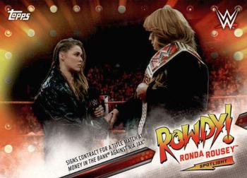 2019 Topps WWE RAW - Rowdy Ronda Rousey Spotlight (Part 2) #13 Ronda Rousey Front