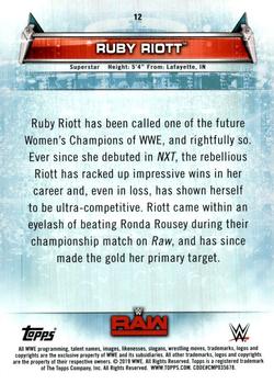 2019 Topps WWE Women's Division #12 Ruby Riott Back