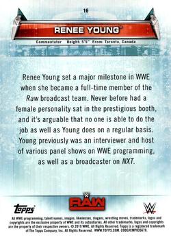 2019 Topps WWE Women's Division #16 Renee Young Back
