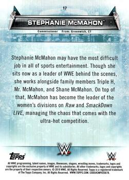 2019 Topps WWE Women's Division #17 Stephanie McMahon Back