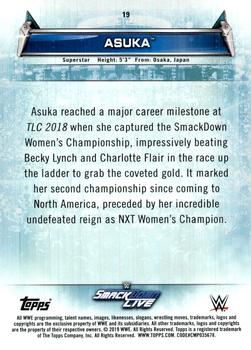 2019 Topps WWE Women's Division #19 Asuka Back