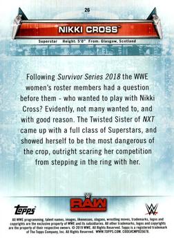 2019 Topps WWE Women's Division #26 Nikki Cross Back