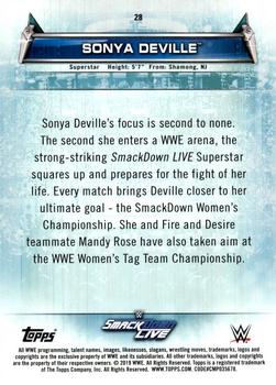 2019 Topps WWE Women's Division #28 Sonya Deville Back