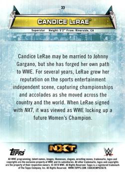 2019 Topps WWE Women's Division #33 Candice LeRae Back
