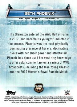 2019 Topps WWE Women's Division #53 Beth Phoenix Back