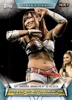 2019 Topps WWE Women's Division #81 Kairi Sane def. Shayna Baszler for the NXT Women's Championship (NXT TakeOver: Brooklyn IV - 8/18/2018) Front