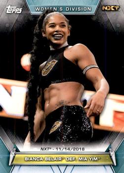 2019 Topps WWE Women's Division #88 Bianca Belair def. Mia Yim (NXT - 11/14/2018) Front