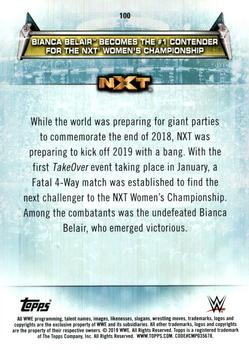 2019 Topps WWE Women's Division #100 Bianca Belair Becomes the #1 Contender for the NXT Women's Championship (NXT - 12/26/2018) Back