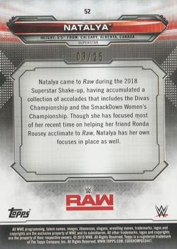 2019 Topps WWE RAW - Silver #52 Natalya Back