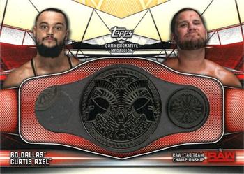 2019 Topps WWE RAW - Commemorative Raw Championship #RC-BT Curtis Axel / Bo Dallas Front