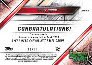 2019 Topps WWE RAW - Mat Relics Bronze #DMR-BR Bobby Roode Back