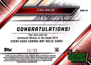 2019 Topps WWE RAW - Mat Relics Silver #DMR-FB Finn Bálor Back