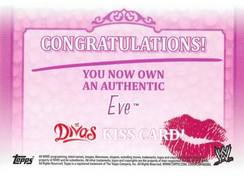 2013 Topps WWE - Diva Kiss Relics #NNO Eve Back