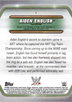 2019 Topps WWE Money in the Bank #1 Aiden English Back