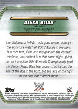 2019 Topps WWE Money in the Bank #3 Alexa Bliss Back