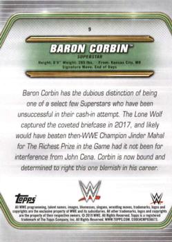 2019 Topps WWE Money in the Bank #9 Baron Corbin Back