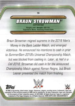 2019 Topps WWE Money in the Bank #18 Braun Strowman Back