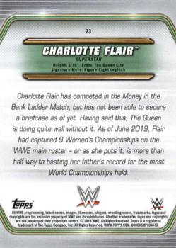 2019 Topps WWE Money in the Bank #23 Charlotte Flair Back