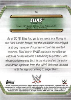2019 Topps WWE Money in the Bank #30 Elias Back