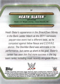 2019 Topps WWE Money in the Bank #37 Heath Slater Back