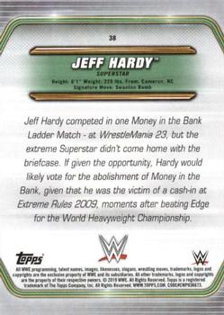 2019 Topps WWE Money in the Bank #38 Jeff Hardy Back