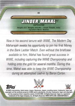 2019 Topps WWE Money in the Bank #41 Jinder Mahal Back