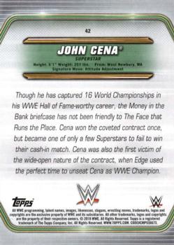 2019 Topps WWE Money in the Bank #42 John Cena Back